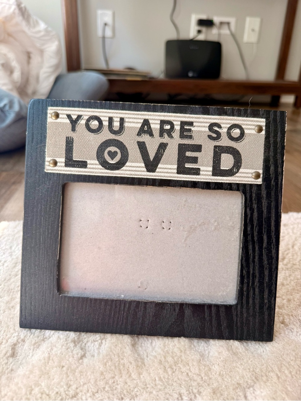 You Are So Loved Black Wooden Photo Frame - Home Accents